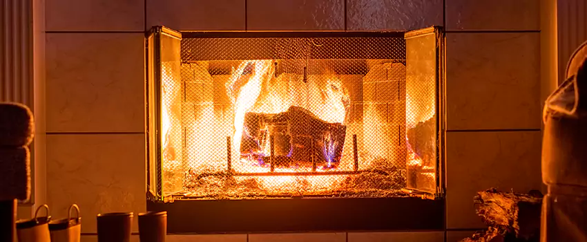 Mendota Hearth Landscape Fireplace Installation in Kiryas Joel, New York